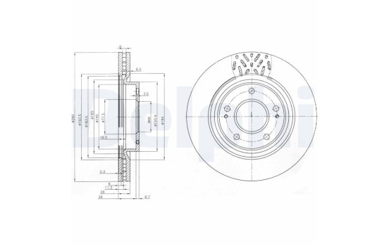 Bromsskiva BG4034 Delphi