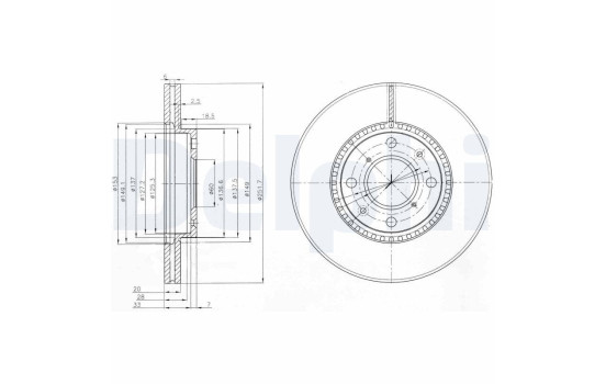 Bromsskiva BG4049C Delphi