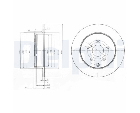 Bromsskiva BG4051 Delphi