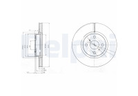 Bromsskiva BG4054 Delphi