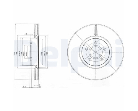 Bromsskiva BG4056C Delphi