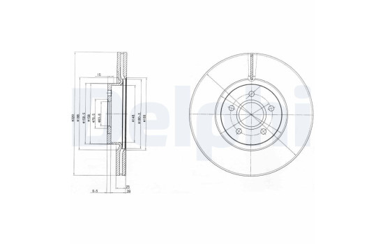 Bromsskiva BG4056C Delphi