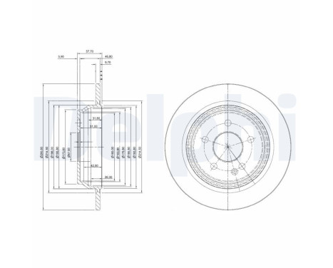 Bromsskiva BG4063C Delphi