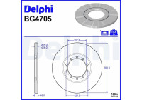 Bromsskiva BG4075 Delphi