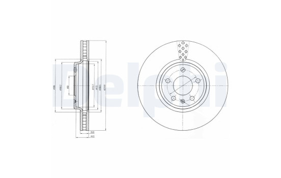 Bromsskiva BG4080C Delphi