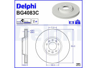 Bromsskiva BG4083C Delphi
