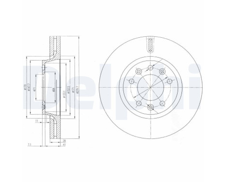 Bromsskiva BG4084 Delphi