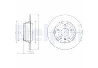 Bromsskiva BG4089 Delphi