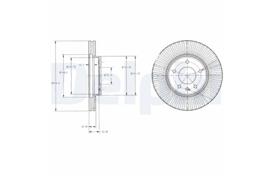 Bromsskiva BG4092C Delphi