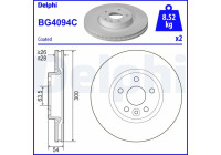 Bromsskiva BG4094C Delphi