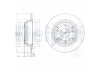 Bromsskiva BG4095 Delphi