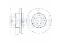 Bromsskiva BG4100 Delphi