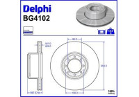 Bromsskiva BG4102 Delphi