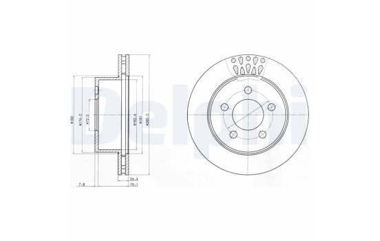 Bromsskiva BG4103 Delphi