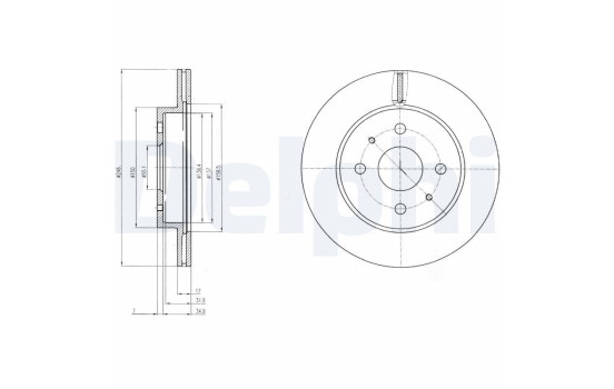 Bromsskiva BG4128 Delphi