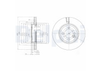 Bromsskiva BG4146C Delphi