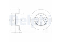 Bromsskiva BG4165 Delphi