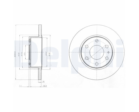 Bromsskiva BG4165 Delphi