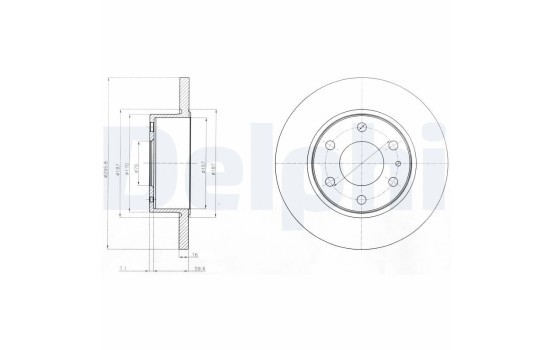 Bromsskiva BG4165 Delphi