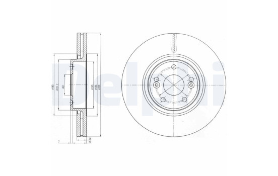 Bromsskiva BG4167 Delphi