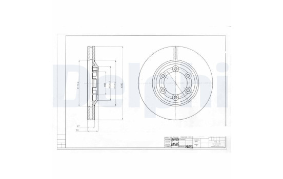 Bromsskiva BG4175 Delphi