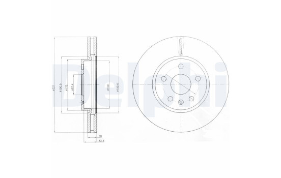 Bromsskiva BG4189C Delphi