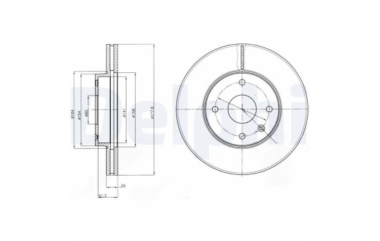 Bromsskiva BG4193 Delphi