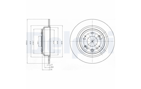 Bromsskiva BG4196C Delphi