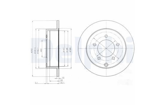 Bromsskiva BG4198 Delphi