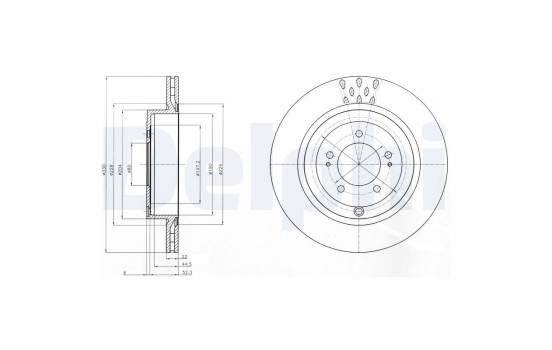 Bromsskiva BG4204C Delphi