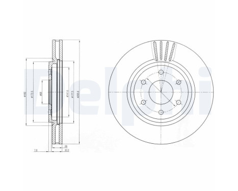 Bromsskiva BG4205 Delphi