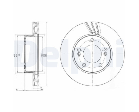 Bromsskiva BG4207 Delphi