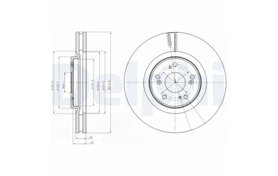 Bromsskiva BG4225 Delphi