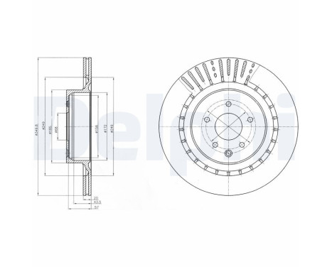 Bromsskiva BG4230C Delphi