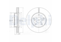 Bromsskiva BG4234C Delphi