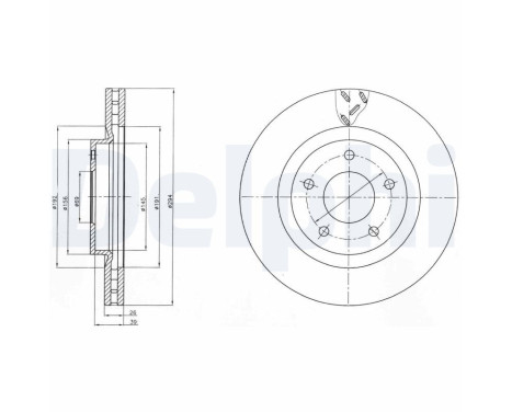 Bromsskiva BG4246 Delphi