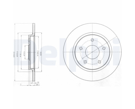 Bromsskiva BG4247 Delphi