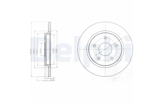 Bromsskiva BG4247 Delphi