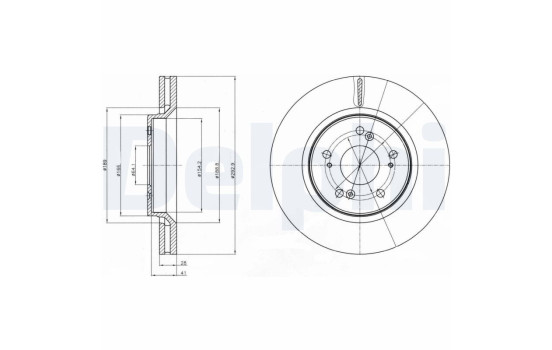 Bromsskiva BG4250C Delphi