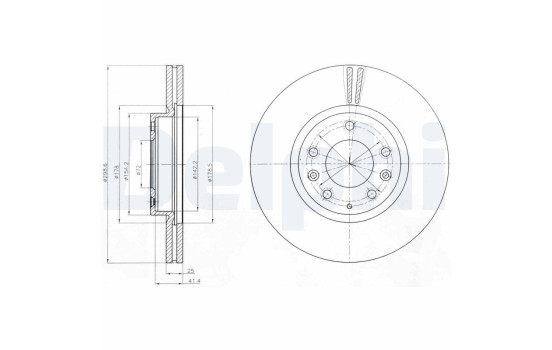 Bromsskiva BG4255C Delphi
