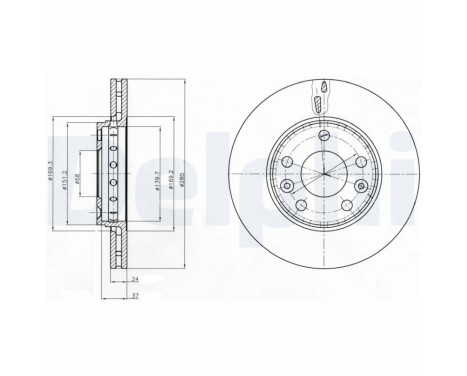 Bromsskiva BG4265C Delphi