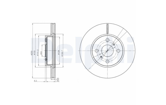 Bromsskiva BG4274 Delphi