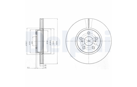 Bromsskiva BG4277 Delphi