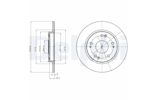 Bromsskiva BG4280 Delphi
