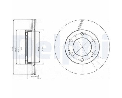 Bromsskiva BG4286 Delphi
