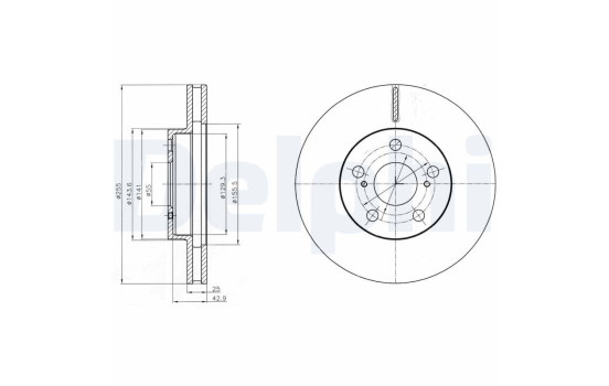 Bromsskiva BG4290 Delphi