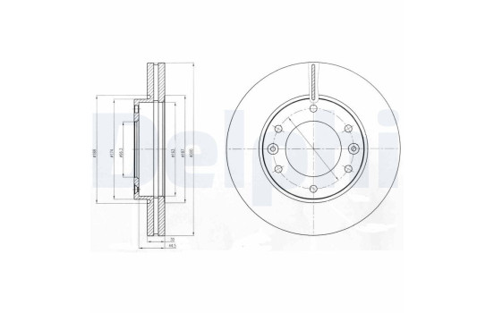 Bromsskiva BG4296 Delphi