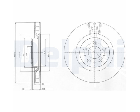 Bromsskiva BG4305C Delphi