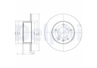 Bromsskiva BG4320 Delphi