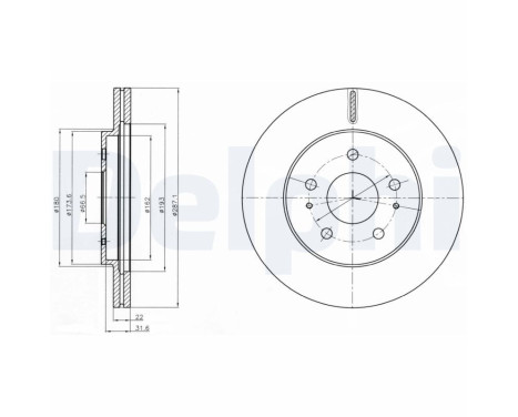 Bromsskiva BG4326 Delphi